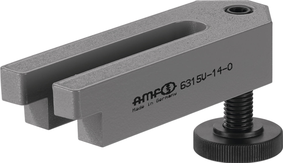 AMF Spanneisen Nr. 6315V für T-Nut 10 mm, Länge 100 mm, abgesetzt
