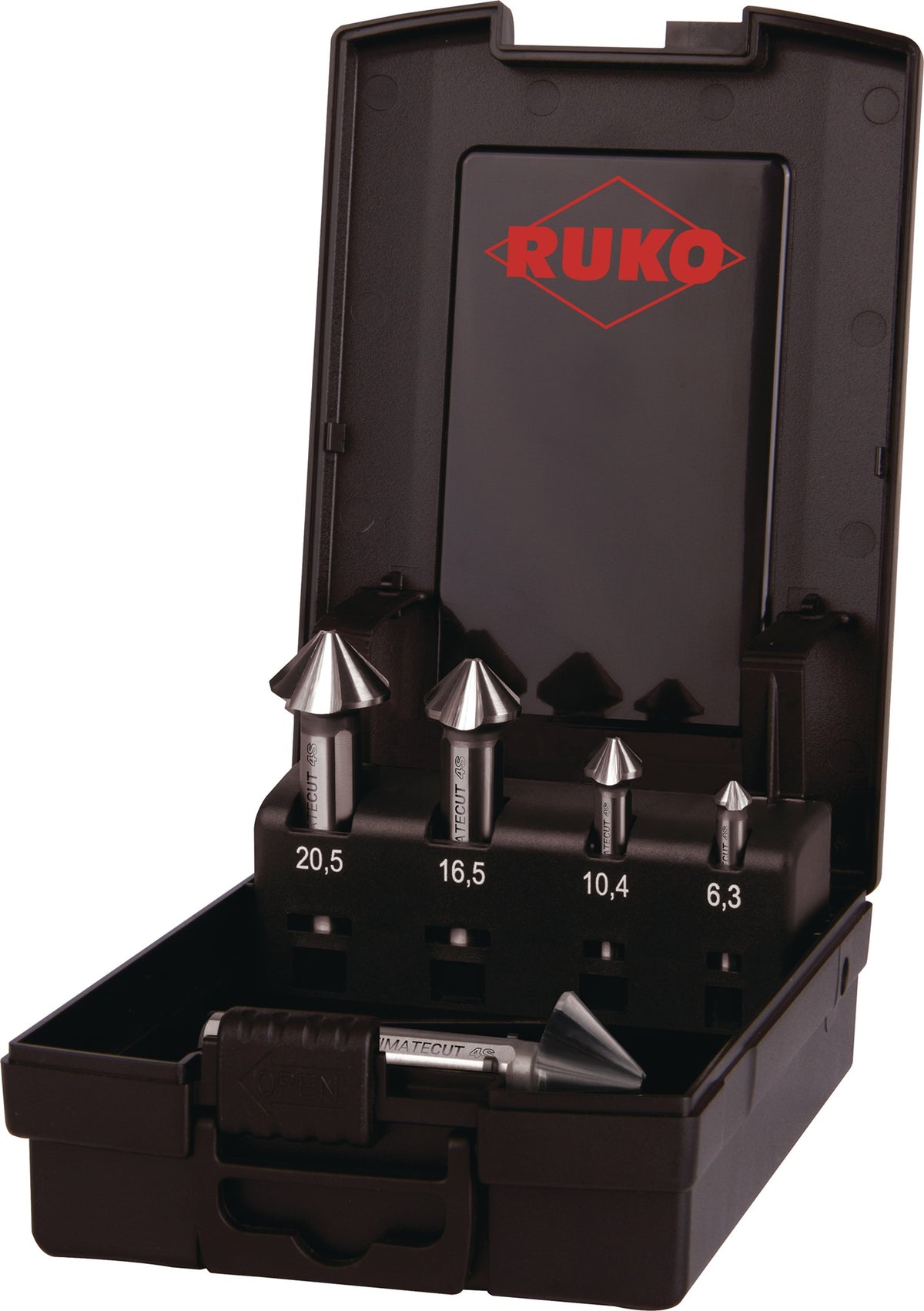 RUKO Kegelsenkersatz ULTIMATECUT 4S 90° HSS 6,3-25 mm 5-teilig