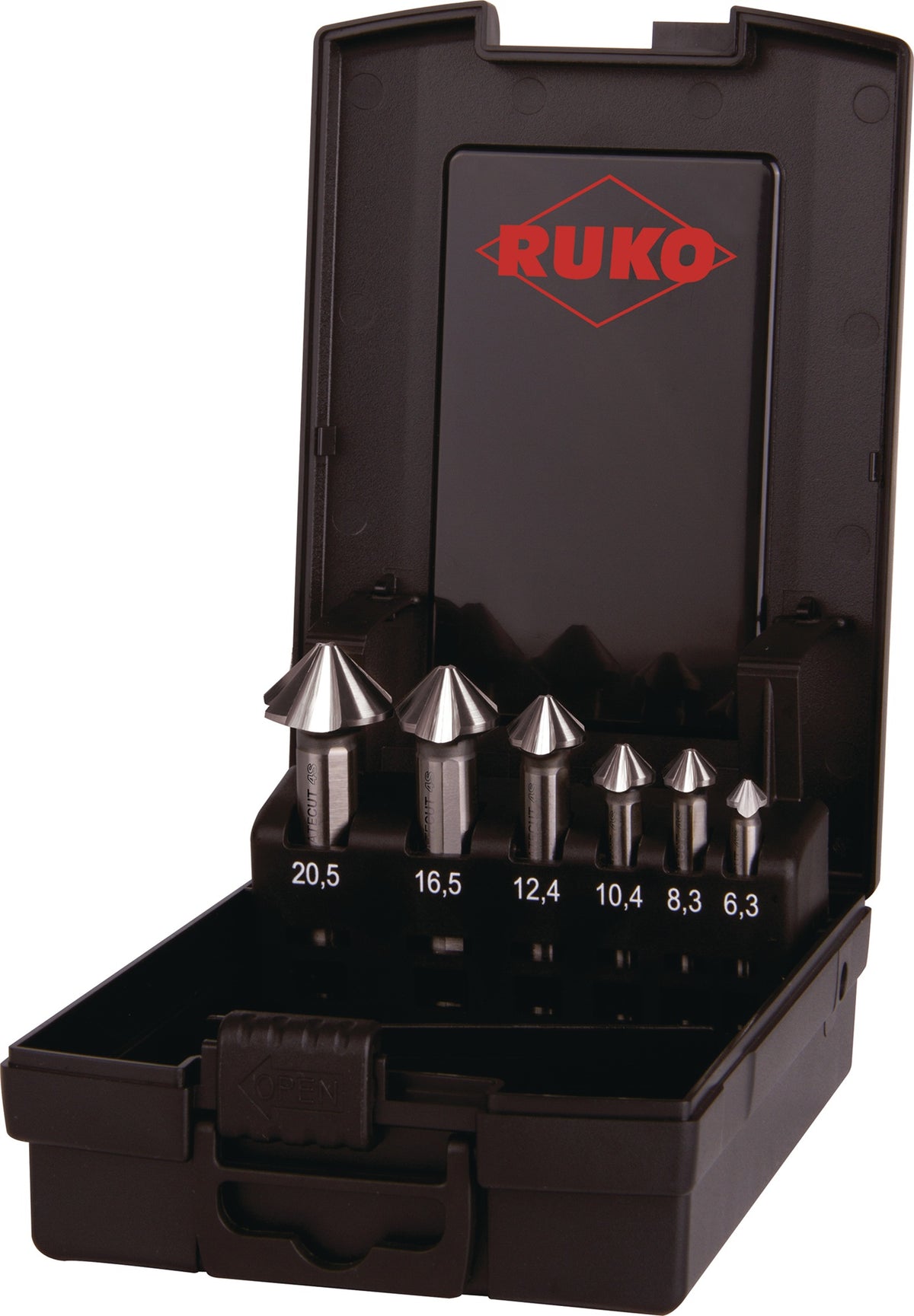 RUKO Kegelsenker-Satz 90° ULTIMATECUT 4S HSS 6,3-25 mm 5-teilig