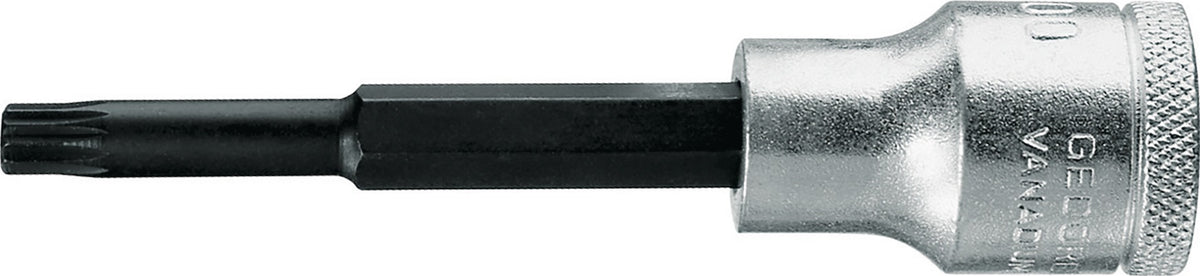 GEDORE Steckschlüsseleinsatz INX 19 1/2 Zoll Innen-Vielzahn M5, 55 mm, Vanadiumstahl