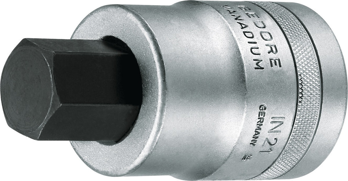 GEDORE Steckschlüsseleinsatz IN 21 1 Zoll Innen-6-kant SW 17mm L.90mm