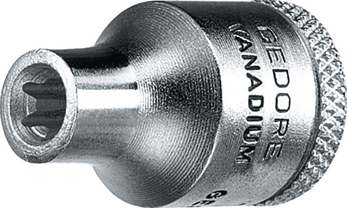 GEDORE Steckschlüsseleinsatz TX 30 3/8 Zoll E5 Länge 28 mm – Vanadiumstahl verchromt