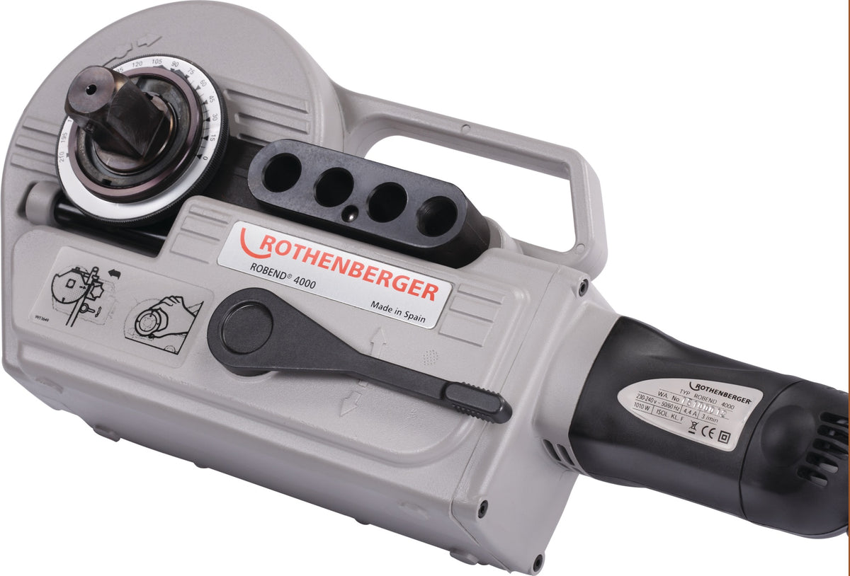 ROTHENBERGER Elektrobiegegerät-Set ROBEND® 4000 1010 W – Kaltbiegen bis 180° für Rohre 15–28 mm