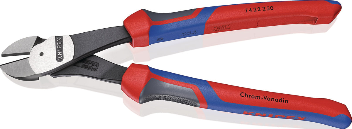 KNIPEX Kraftseitenschneider 200 mm Form 2 mit 20 % Kraftersparnis und Kunststoffüberzug