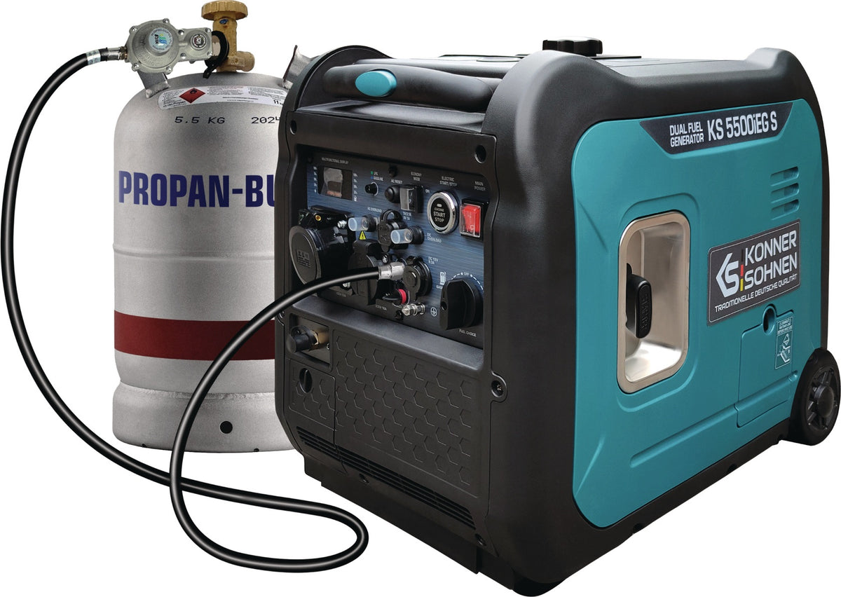 DIMAX Inverter-Stromerzeuger KS 5500iEG S 5 kW Benzin/Gas – sauberer Dualbetrieb