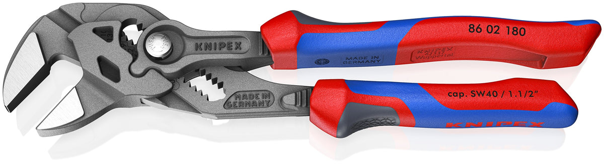 KNIPEX Zangenschlüssel 250 mm, Spannweite 52 mm, mit Kunststoffüberzug und Einstellskala