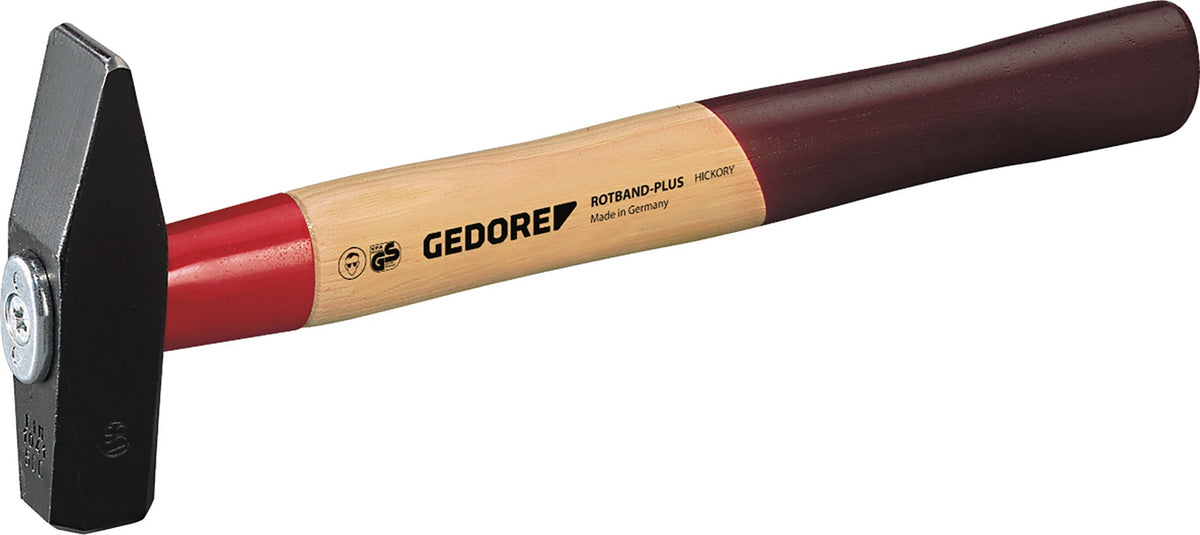 GEDORE Schlosserhammer Rotband-Plus 1500g Hickorystiel 380mm mit Stahlschutzhülse