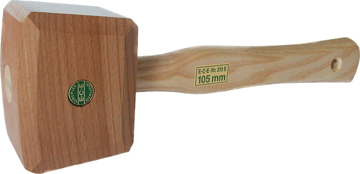 ECE Schreinerklüpfel Kopflänge 105 mm 500 g aus Rotbuche mit Eschenstiel
