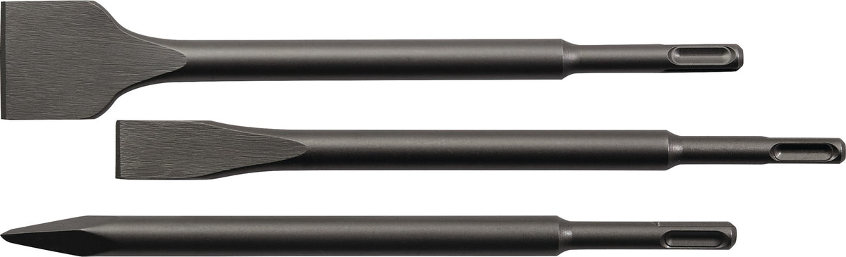 PROMAT SDS-plus Einsteckwerkzeugset 3-teilig, 250 mm, in Kunststoffbox
