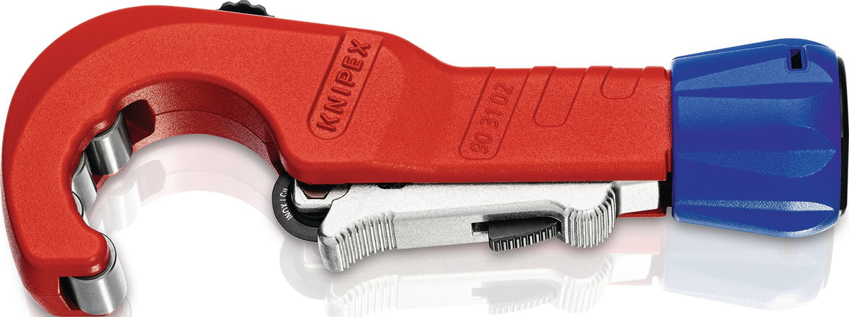 KNIPEX Rohrabschneider TubiX® 6-35 mm – QuickLock-Einhandschnellfixierung für Kupfer, Messing, Edelstahl