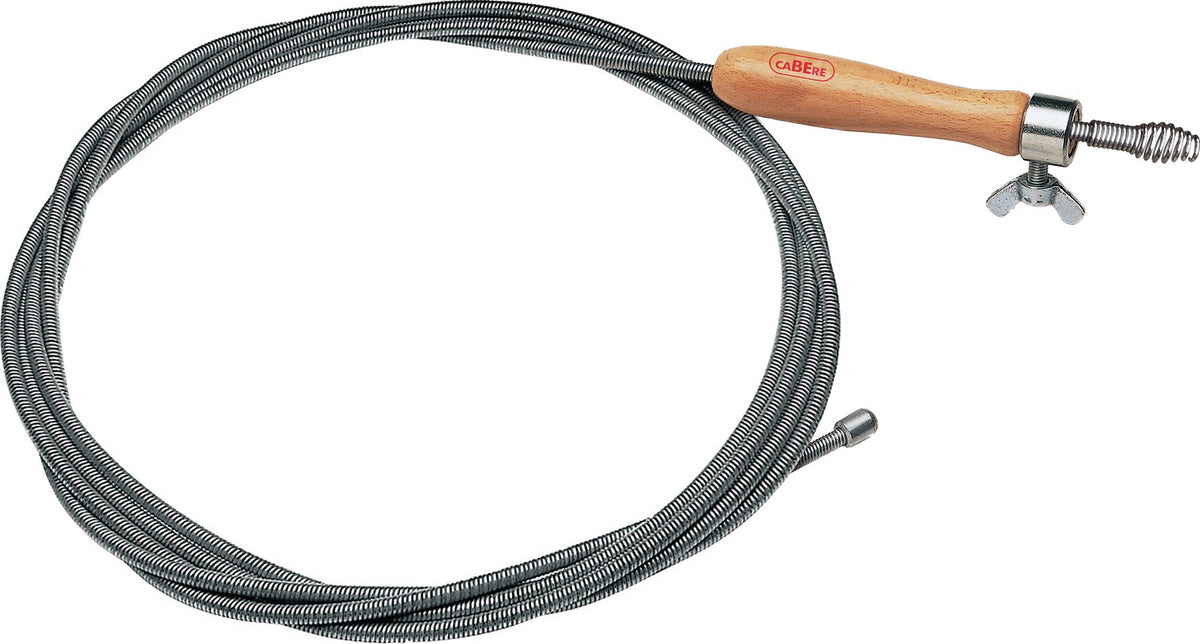 CABERE Rohrreinigungswelle 5 m, 9 mm Welle, 20 mm Krallenkopf, einlagig – flexibel & verstellbar