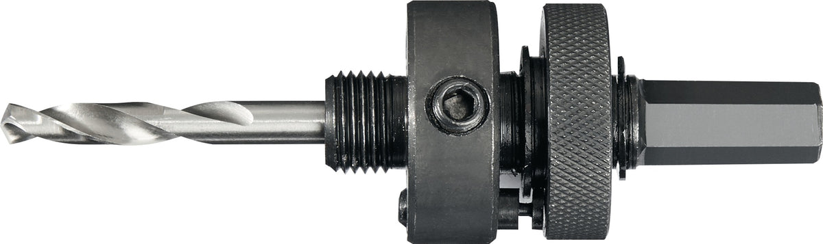 PROMAT Aufnahmeschaft 6-KT 9,5 mm mit Zentrierbohrer für Lochsägen 14-30 mm