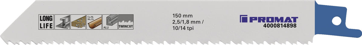 PROMAT Säbelsägeblatt 150 mm Bimetall TPI 24 für rostfreien Stahl