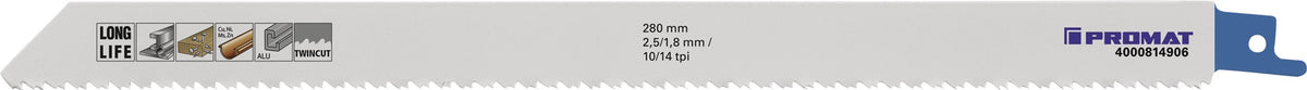 PROMAT Säbelsägeblatt 150 mm Bimetall TPI 24 für rostfreien Stahl