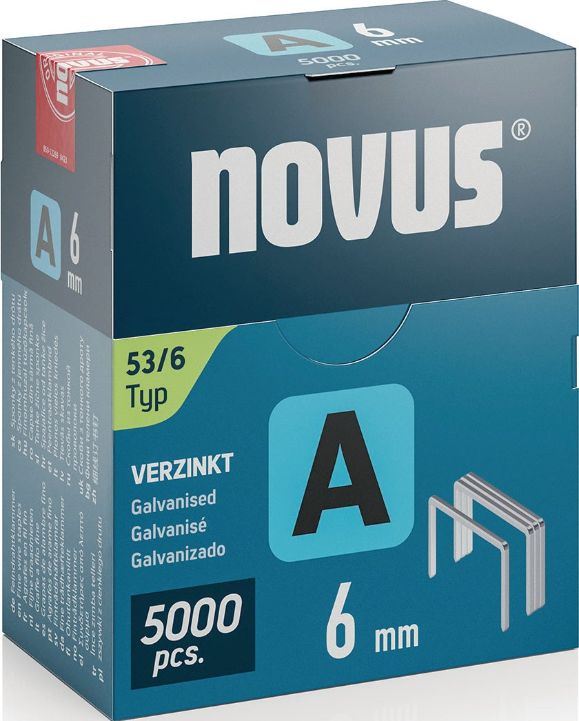 NOVUS Feindrahtklammern Typ 53, 11,3 mm Klammerbreite, 4 mm Schenkellänge