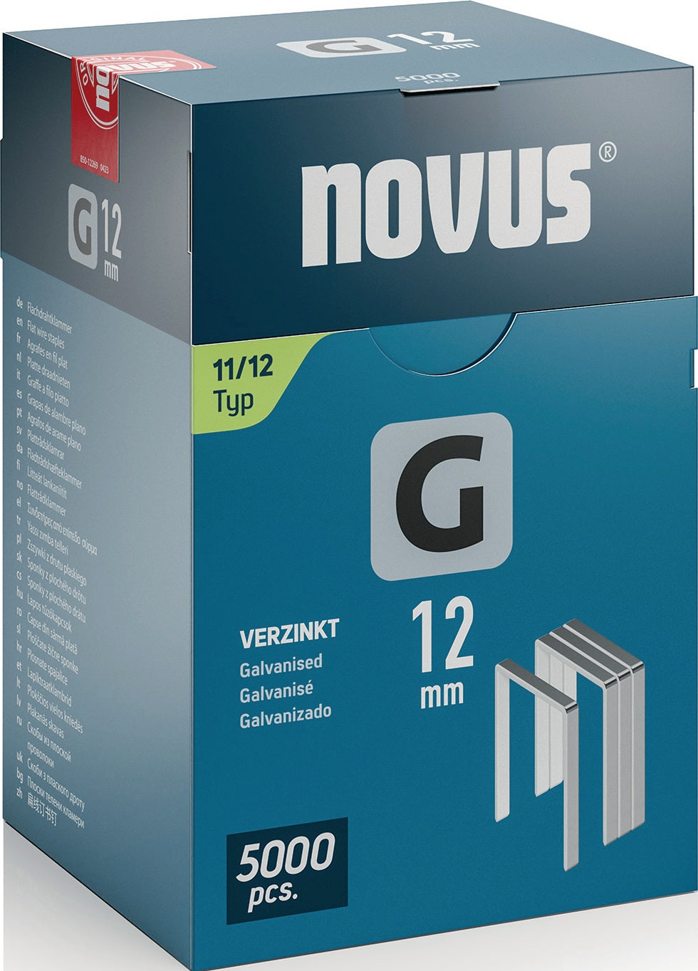 NOVUS Flachdrahtklammern G Typ 11 – 10,6 x 6 mm, 1,25 mm Draht