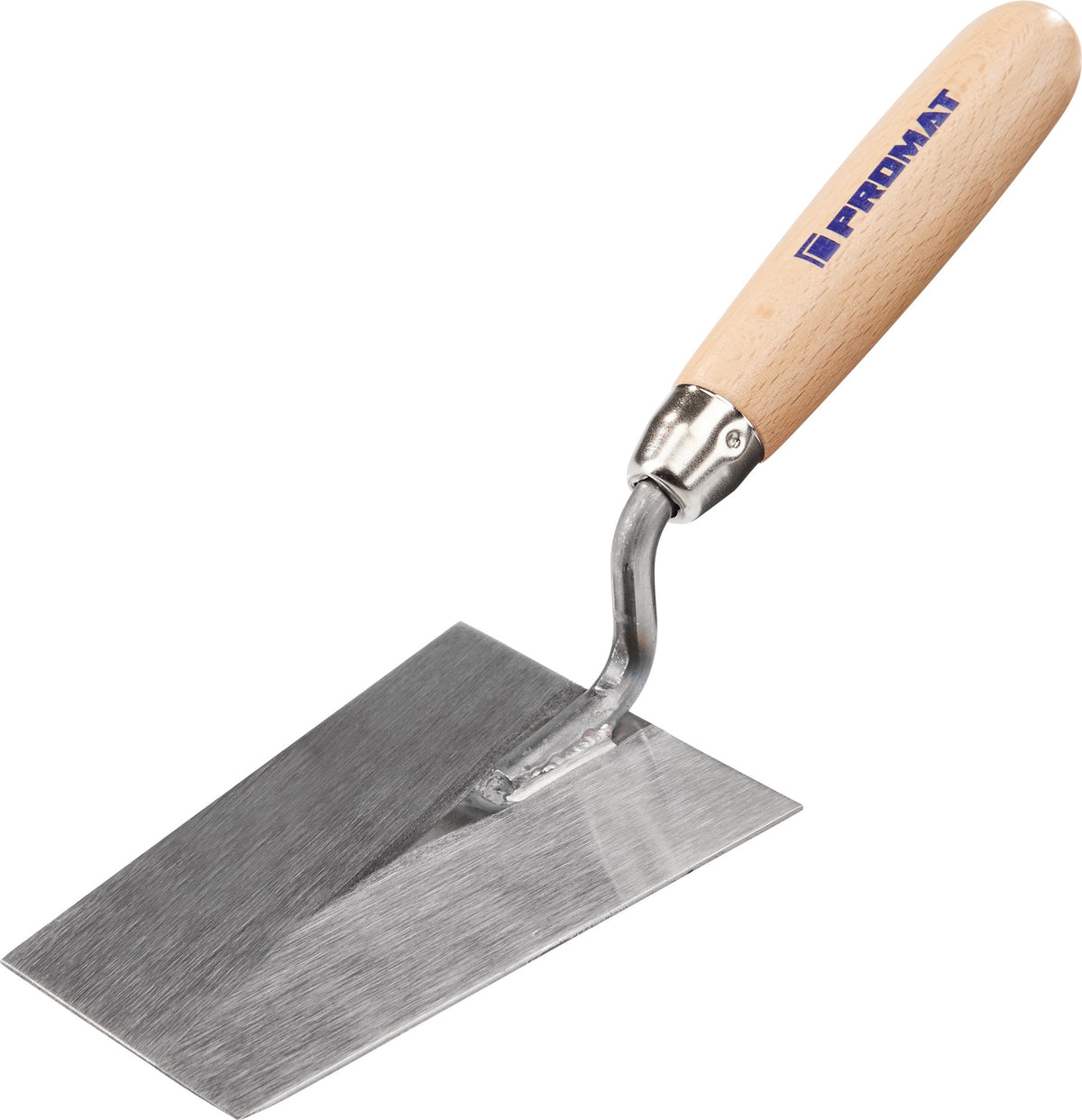 Berner Putzkelle 120 mm rostfrei mit Buchenholzheft – PROMAT Edelstahl G-Hals