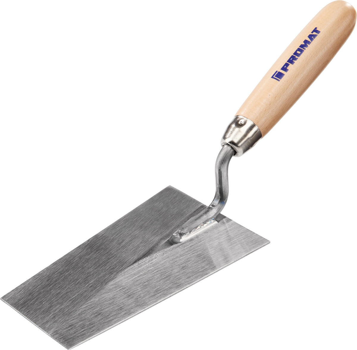 Berner Putzkelle 120 mm rostfrei mit Buchenholzheft – PROMAT Edelstahl G-Hals