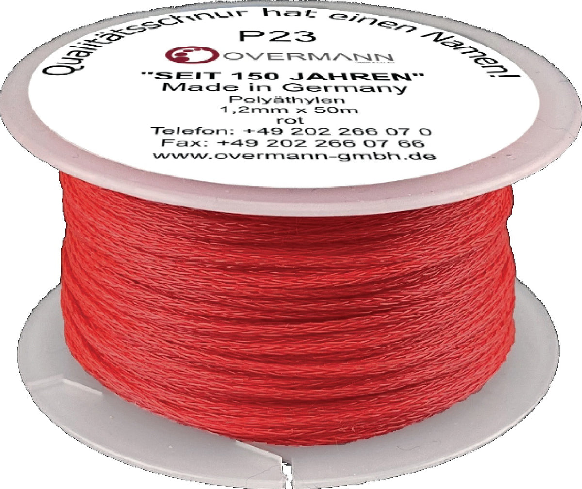 OVERMANN Maurerschnur 50 m x 1,2 mm, 25 kg Reißkraft, grün/weiß, geflochten