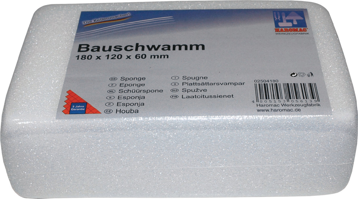 HAROMAC Fliesenlegerschwamm 160x110x60 mm – saugstark für saubere Fliesenarbeiten
