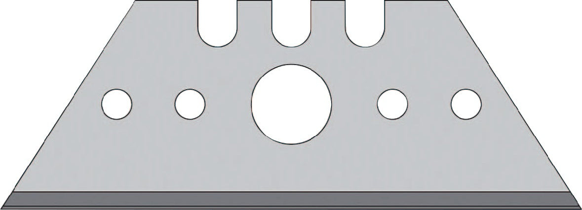 Trapezklinge 52x18,7x0,65 mm mit Lochung von PROMAT – 10 Stück im Spender