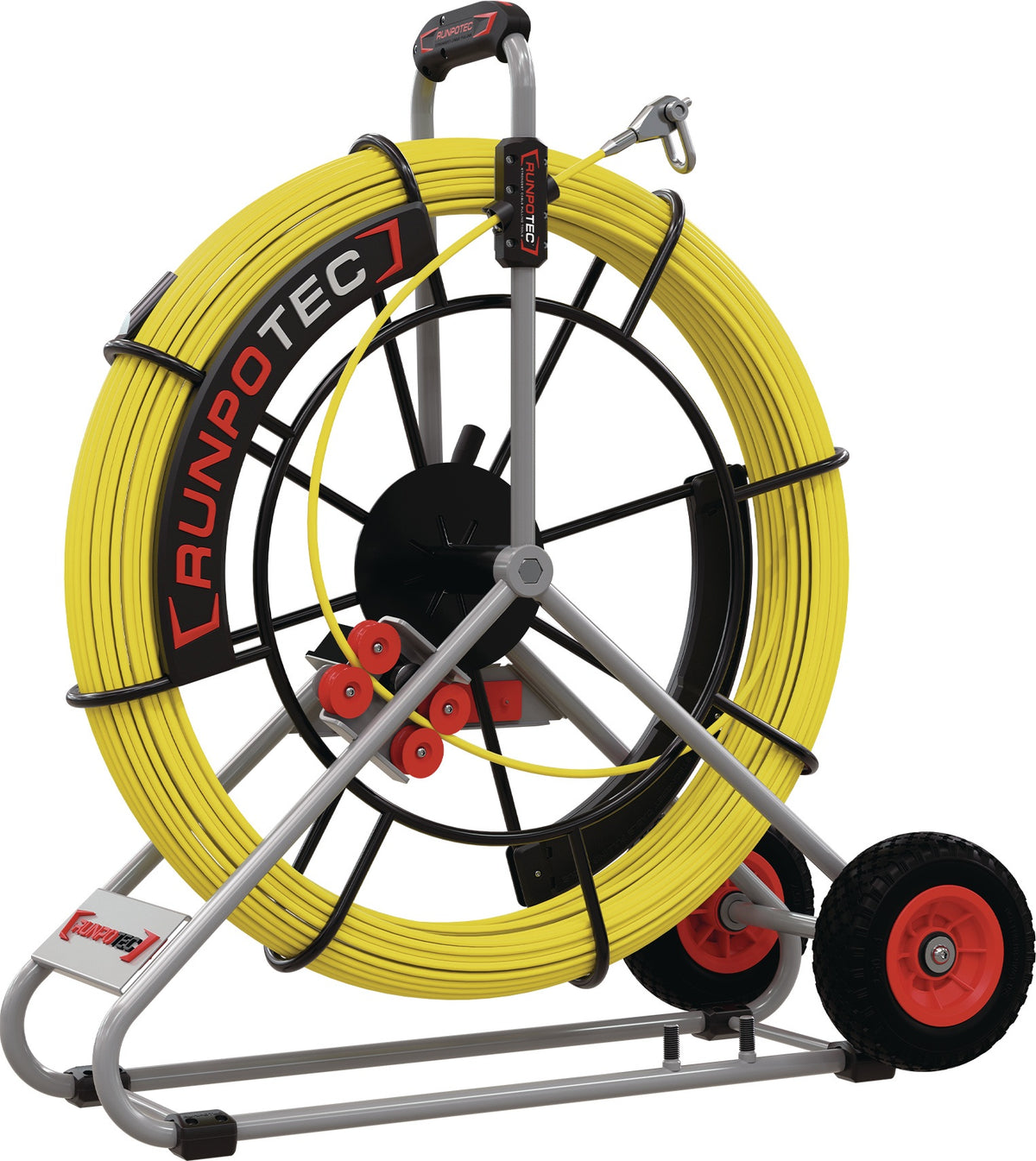 RUNPOTEC Glasfaserstab GF 7.5 – 120 m Bandlänge, 7,5 mm Kabel-Ø, Biegeradius 500 mm