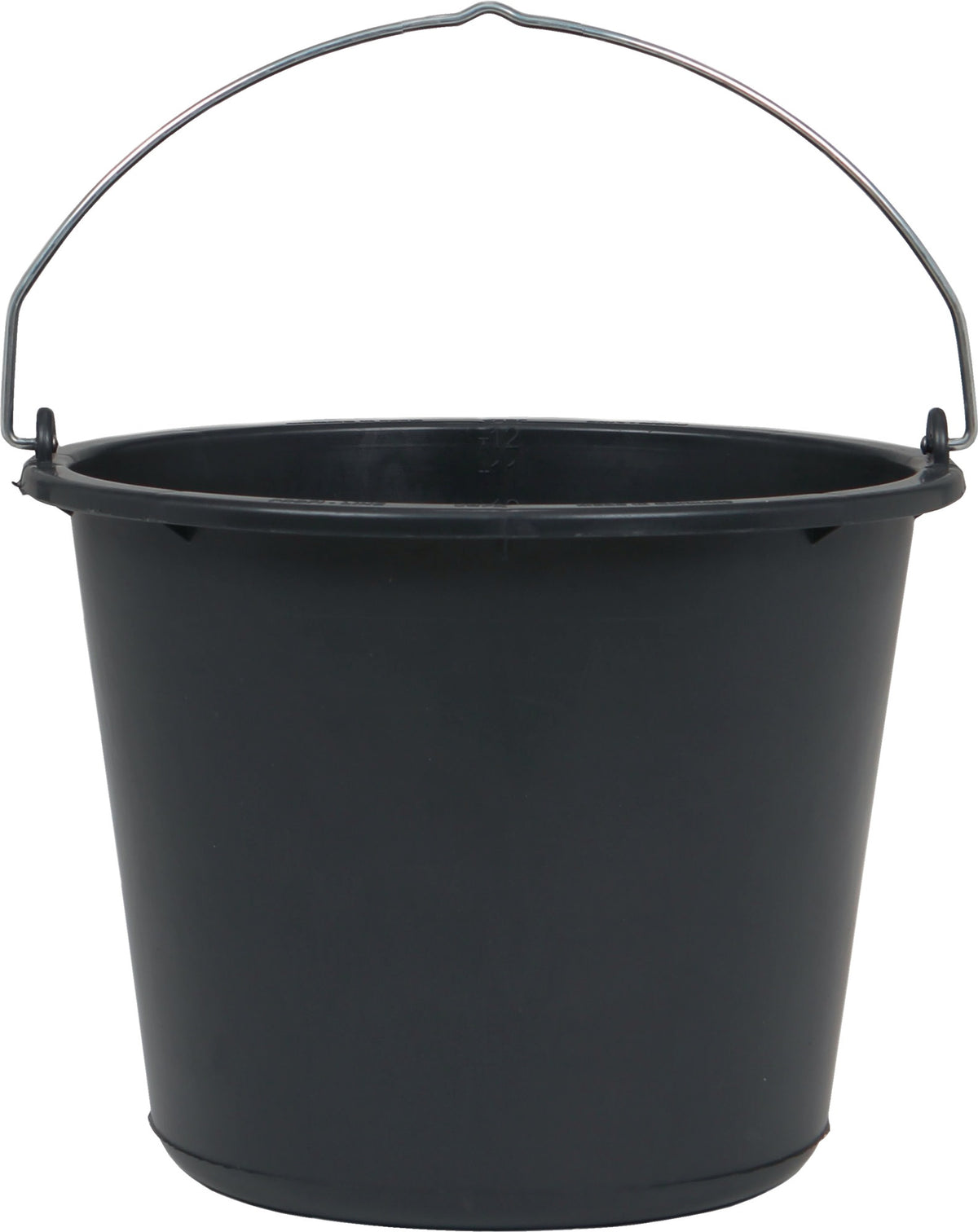 NORDWEST Baueimer 12 l Recycling-Kunststoff schwarz mit verzinktem Bügel