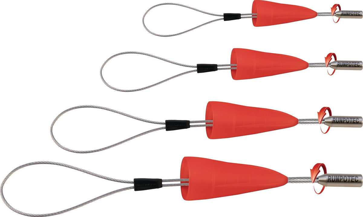 RUNPOTEC RUNPOFIX Kabelziehschlaufe 4-teilig mit Schutzkappe und Haken