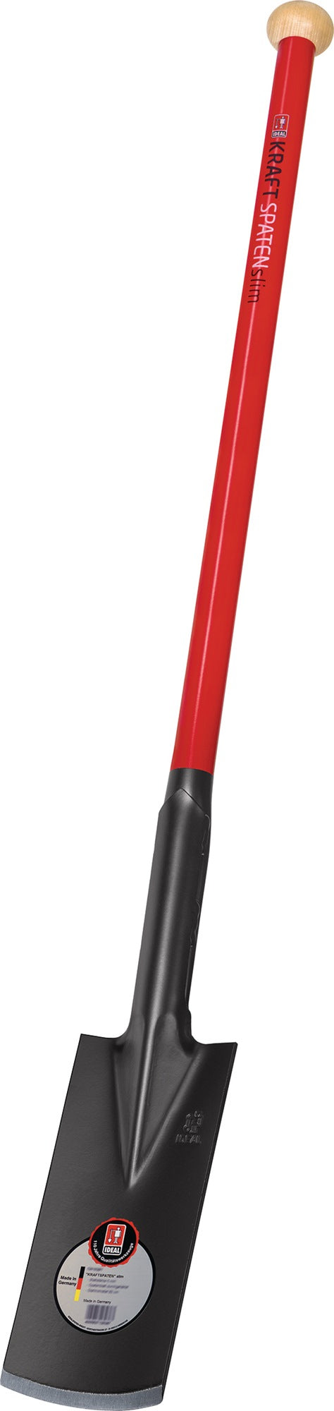 IDEAL Kraftspaten Gr.2 280x190/180 mm mit Stahlrohrstiel und Hartholzknauf – robust für Rodungsarbeiten