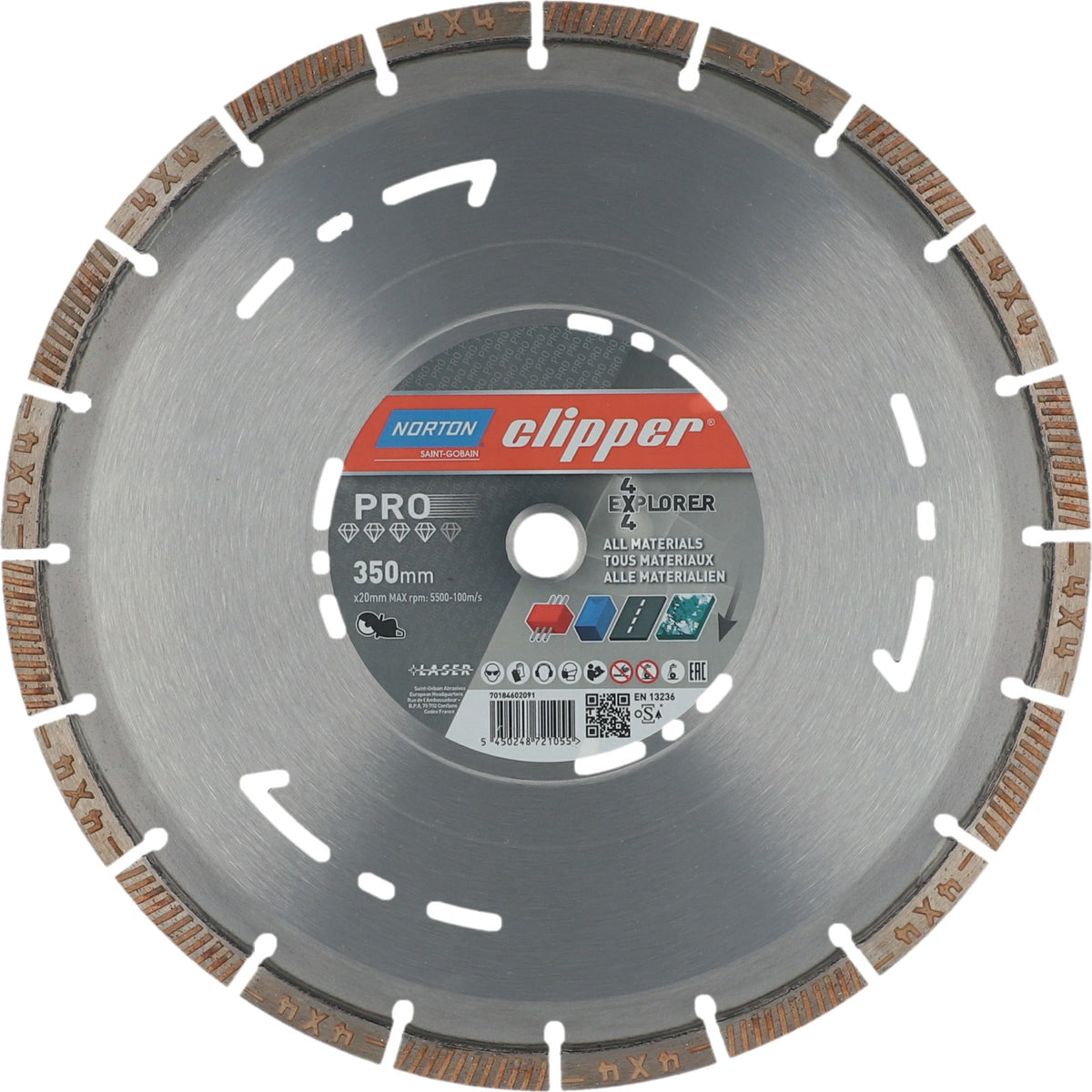 NORTON CLIPPER Diamanttrennscheibe 4x4 Explorer 125 mm für Winkelschleifer