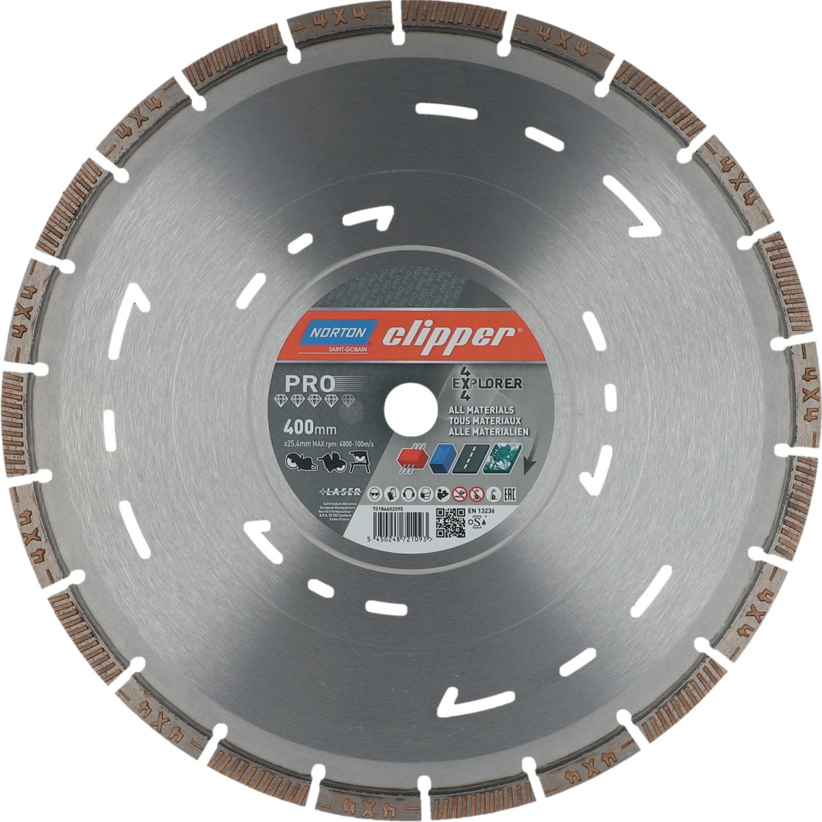NORTON CLIPPER Diamanttrennscheibe 4x4 Explorer 125 mm für Winkelschleifer