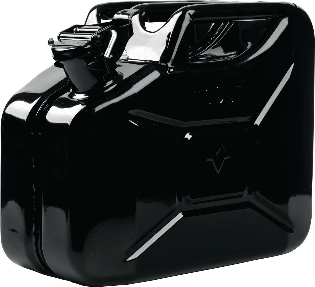 VALPRO Kraftstoffkanister 20 l Schwarz RAL 9005 – Stahlblech 0,9 mm, Bajonettverschluss, DIN 7274
