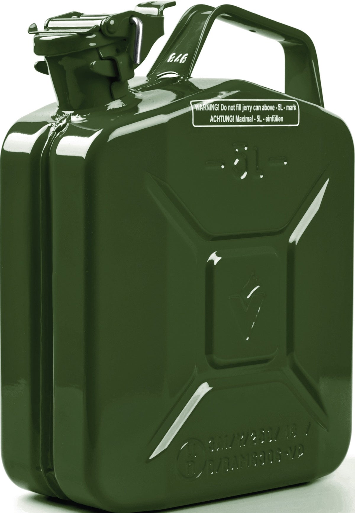 VALPRO Kraftstoffkanister 20 l Schwarz RAL 9005 – Stahlblech 0,9 mm, Bajonettverschluss, DIN 7274