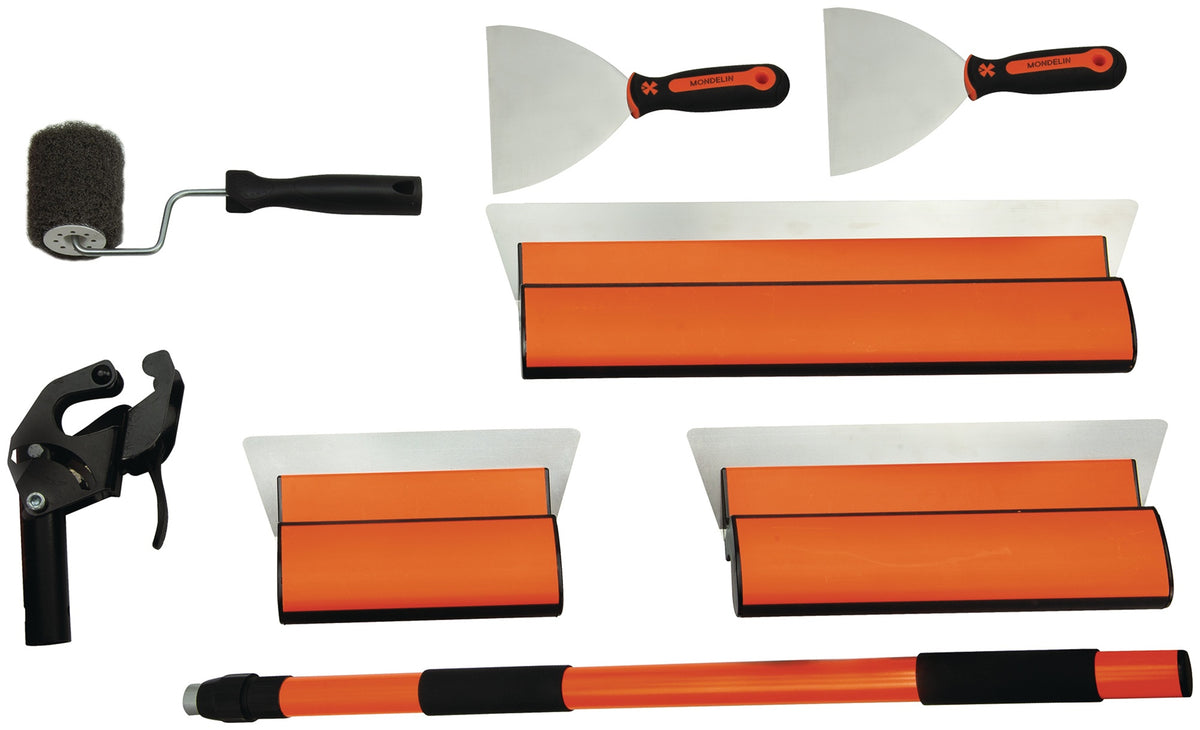 MONDELIN Trockenbauset 9-teilig für Gipskarton und Spachtelung – Maler & Trockenbauer PLUS