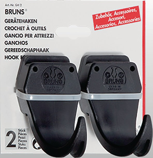 BRUNS Gerätehalter Haken 2 aus Kunststoff – 10 kg Tragkraft, 2er-Set