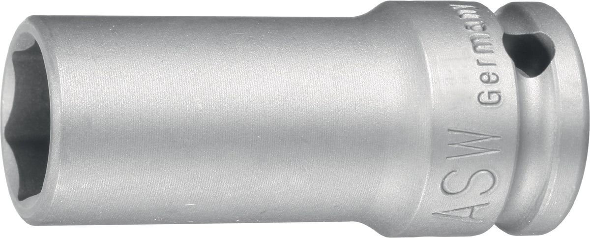 ASW Kraftschraubersteckschlüsseleinsatz 720 L 1/2 Zoll 6-Kant SW 10 mm, lange Ausführung