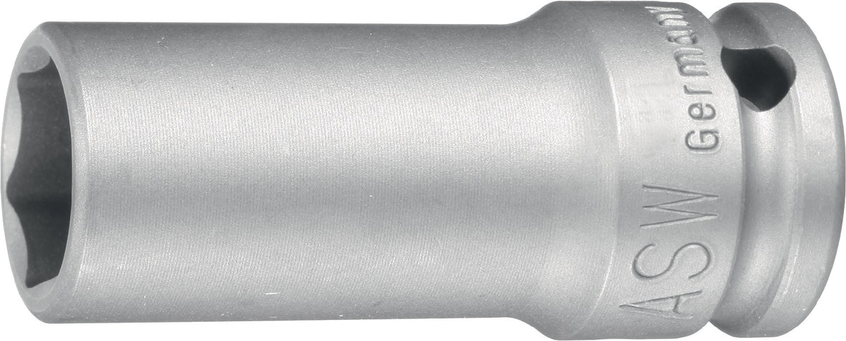 ASW Kraftschraubersteckschlüsseleinsatz 750 L 1 Zoll 6-Kant SW 24 mm, Länge 100 mm