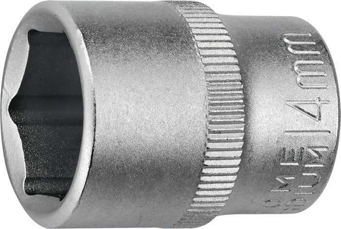 PROMAT Steckschlüsseleinsatz 1/4 Zoll 6-kant SW 7 mm, Länge 25 mm, Chrom-Vanadium-Stahl