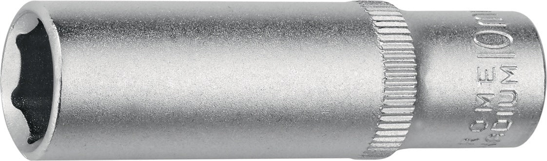 PROMAT Tiefbett-Steckschlüsseleinsatz 1/4 Zoll 6-kant lang SW 13 mm, Länge 50 mm