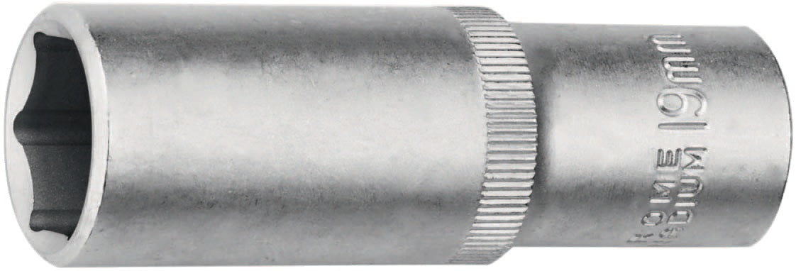 PROMAT Steckschlüsseleinsatz 1/2 Zoll 6-kant SW 13 mm Länge 77 mm – Chrom-Vanadium-Stahl