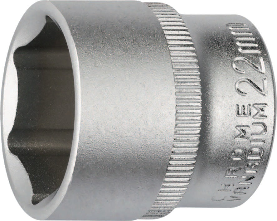 PROMAT Steckschlüsseleinsatz 3/8 Zoll 6-kant SW 10 mm, Länge 30 mm, Chrom-Vanadium-Stahl