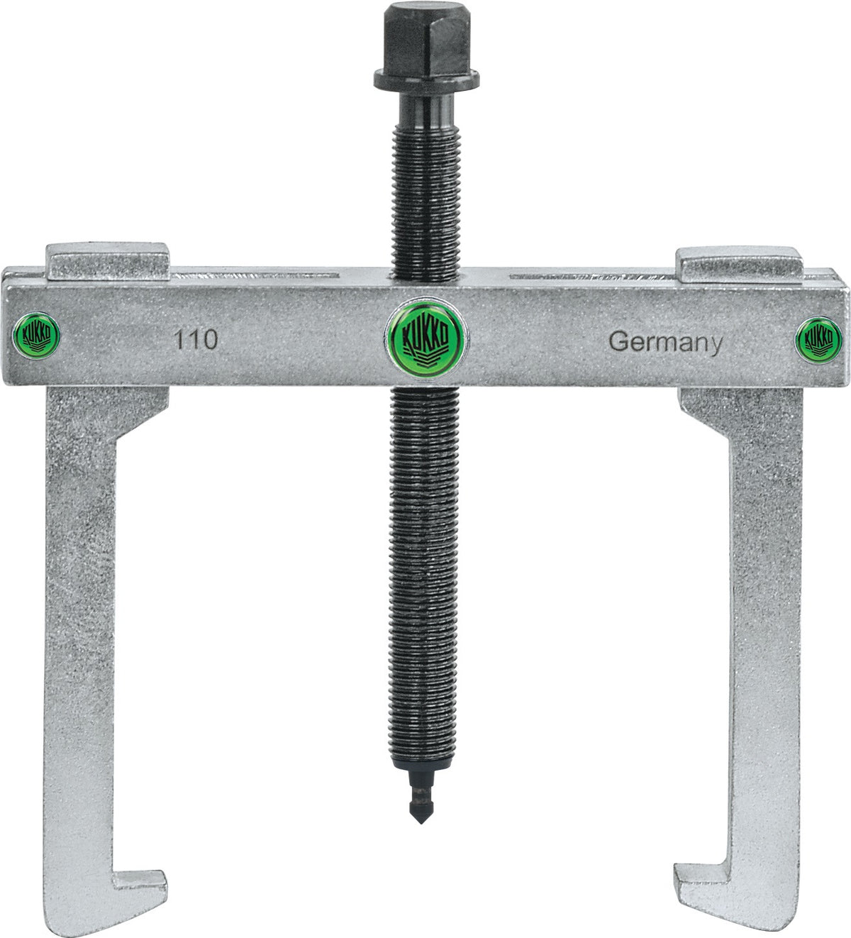 KUKKO Abzieher 110-01 – Zweiarmig, Spannweite 50 mm, umkehrbare Haken, 0,27 kg