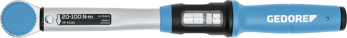 GEDORE Drehmomentschlüssel TF-K100 1/2 Zoll 20-100 Nm mit Knarrenfunktion