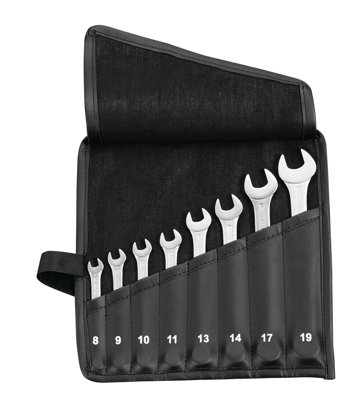 PROMAT Ringmaulschlüsselsatz 12-teilig SW 6-22 mm CV-Stahl verchromt in Rolltasche
