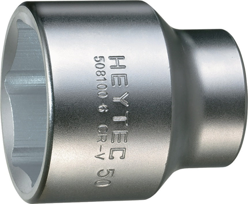 HEYTEC Steckschlüsseleinsatz 508100-6 3/4 Zoll 6-kant SW 19 mm – CV-Stahl verchromt