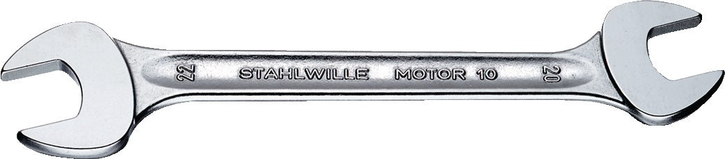 STAHLWILLE Doppelmaulschlüssel MOTOR 10 4x5 mm verchromt – Chrom-Alloy-Stahl, DIN 3110