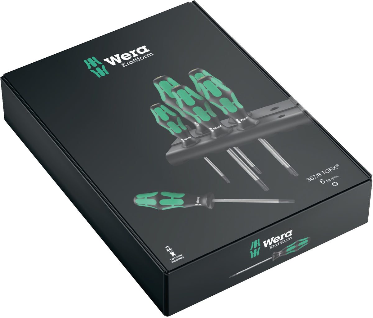 WERA Schraubendrehersatz 367/6 6-tlg. TORX® mit 2K-Griff und Rundklinge