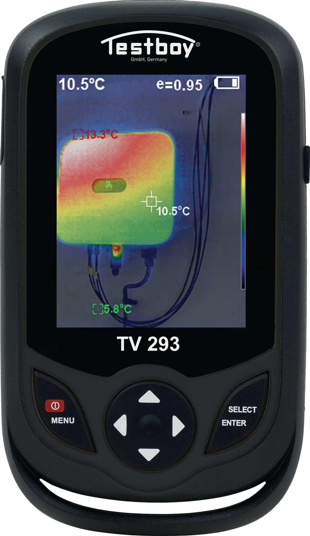 TESTBOY Wärmebildkamera TV 293 3,2" Farb-LC-Display 220x160 Bildpunkte -20 bis +300 °C
