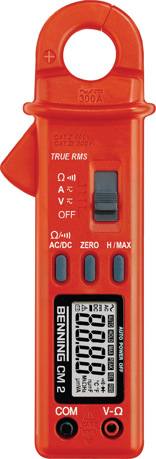 BENNING CM 2 Stromzangenmultimeter – 100 mA–300 A AC, 10 mA–300 A DC, CAT III 300 V