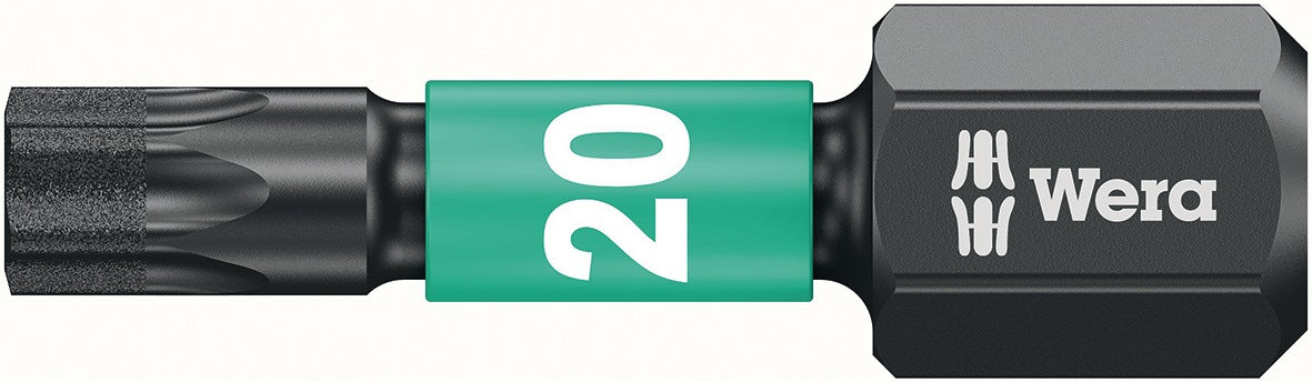 WERA Bit 851/1 IMP DC PH2, 25 mm, 1/4 Zoll C6,3 Impaktor, diamantbeschichtet, 10er Box